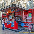 Las Ramblas show ticket kiosk