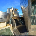 Guggenheim Bilbao: The Guggenheim's exterior is covered in glass, titanium and limestone.