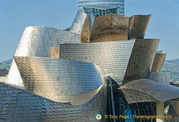 Guggenheim Bilbao: The random curves are designed to catch the light