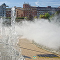 Guggenheim Bilbao: Very cool effect of the dancing fountain