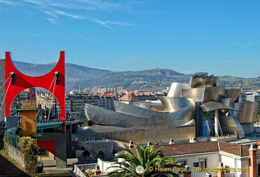The Red Arches and the Guggenheim with Mt Artxanda in the background