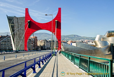 Puente de la Salve's bright red arches