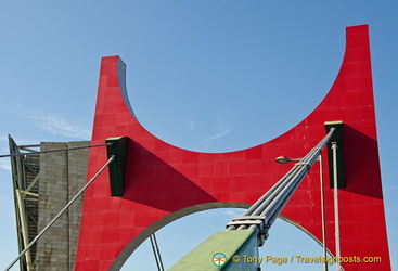 The Red Arches are a brilliant contrast to Bilbao's blue skies