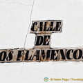 Calle de Los Flamencos street sign