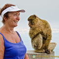 A very worried smile on this lady's face
