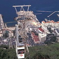 The cable car to the Top Station complex which has a Self Service Restaurant, English Pub and Souvenir Shop [Gibralt