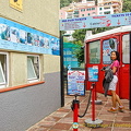 Heading for the Gibraltar cable car ticket office