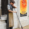 Glassblower outside the Gibraltar Crystal Factory