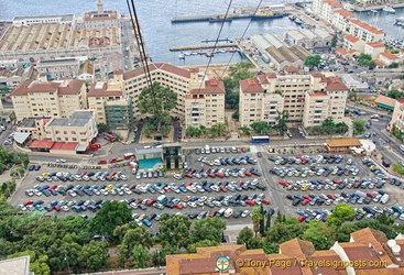 Aerial view of Gibraltar port area