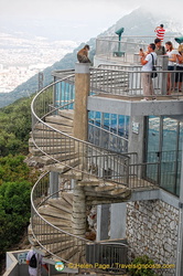 Spiral staircase to the top platform of The Rock