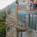 Spiral staircase to the top platform of The Rock