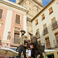 This is a sculpture of the Water Bearer Aguador near the Cathedral tower