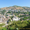 Panoramic view of Granada from the Alhambra
