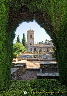 Through every arch, there is an interesting picture