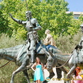 Everyone wants a picture with Don Quixote