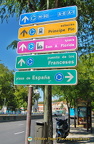 Madrid travel signpost