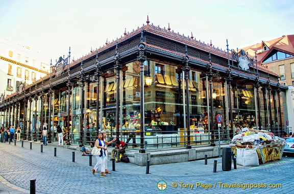 This Madrid market is on Plaza San Miguel