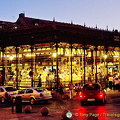 Night view of the Mercado de San Miguel