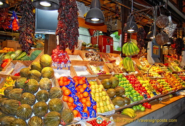 Fruit stand at the San Miguel market