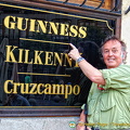 Tony lights up at the sight of a Guinness sign