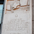 Plaque commemorating the building of the Almudena Cathedral