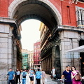 One of the archways of Plaza Mayor