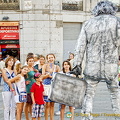 A busker entertains the crowds in the Puerta del Sol