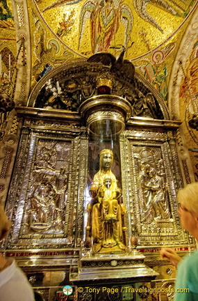 The Black Madonna with Baby Jesus on her lap