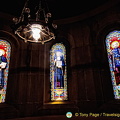 Beautiful stained glass of Montserrat Basilica