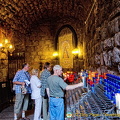 Path of the Ave Maria where pilgrims offer candles on their way out from seeing the Black Madonna