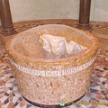 Baptism bowl at Montserrat Basilica