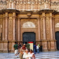 A popular pose in front of the Montserrat Basilica