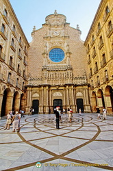 Basilica facade and the inner courtyard
