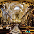 The stunning interior of the Montserrat Basilica