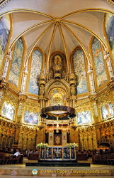 The main altar of the monestir basilica