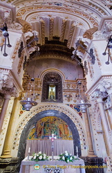 Above the altar is the Niche where the Black Madonna is kept.