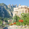 Magnificent view of the Monastery with Montserrat in the background