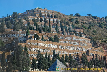 A cliff-side cemetery on the way to Montserrat