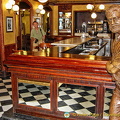 Hemingway in the side bar at the Café Iruña