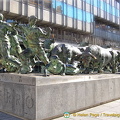 Encierro - a Pamplona sculpture depicting the Running of the Bulls