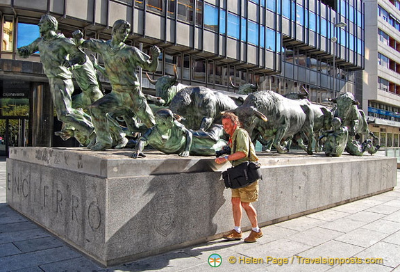 Tony joining in the Encierro