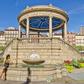 The beautiful bandstand in the middle of Plaza del Castillo