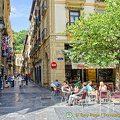 San Sebastian:  Looking down Calle Mayor