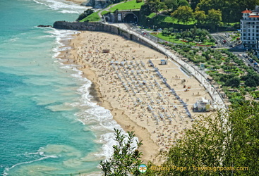 La Concha beach is 1.5 kilometres of white sand