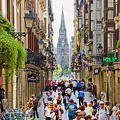 San Sebastian:  View down Calle Mayor