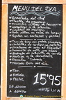 Menu of the Day at Casa Alcalde