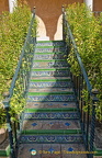Beautiful glazed tiles on stairways