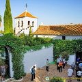 A garden courtyard of the Hacienda Los Miradores