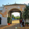 Decorative arch on inside courtyard