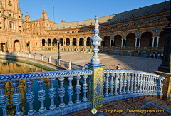 Beautiful tilework of the bridge